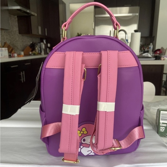 NEW WITH TAGS! Loungefly Sanrio Kuromi And My Melody Rainbow Mini Backpack! main image 11